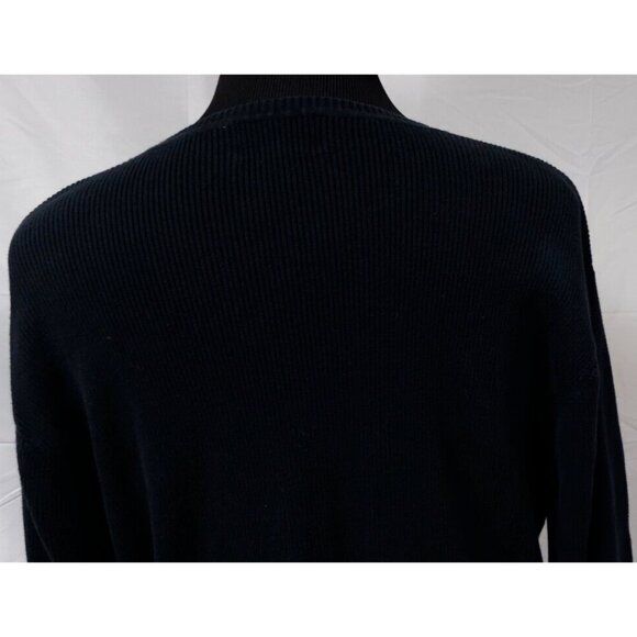 Ralph Lauren Polo Jeans Co Mens XL Blue Ribbed Long Sleeve Logo Flag Sweater - Picture 9 of 11